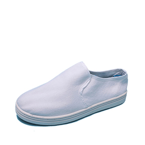 [FD-5105] White whole cut canvas shoes(Cotton canva