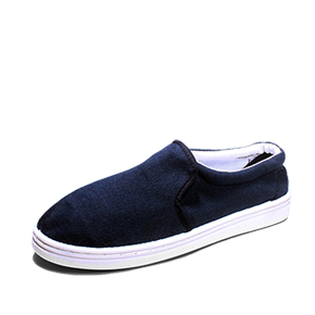 [FD-5107] Navy blue whole cut canvas shoes with spo