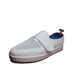 [FD-5113] White grid mesh canvas shoes