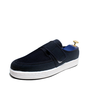 [FD-5113] Navy blue grid mesh canvas shoes