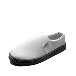 [DD-7507] White whole cut canvas shoes with sponge